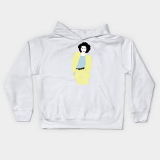 Stylish Sleek Lady 80s Patrick Nagel Kids Hoodie